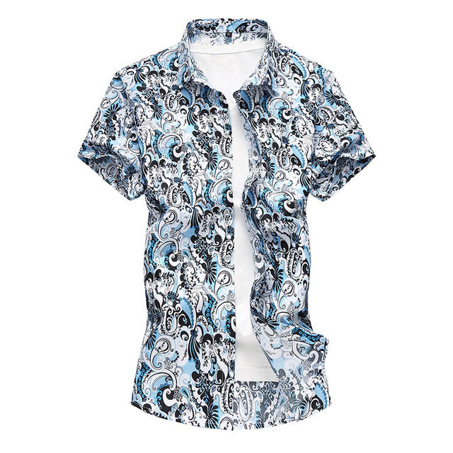 Short Sleeve Beach Shirt Casual Thin