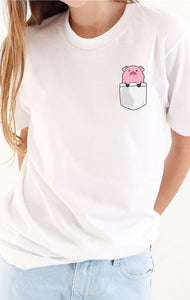 Pocket Design Pug Pineapple Dog Cartoon