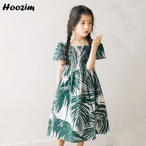 Bohemian Leaf Cotton Beach Dress