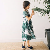 Bohemian Leaf Cotton Beach Dress