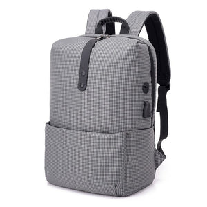 USB Charging Canvas School Bag Anti theft