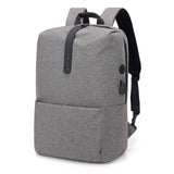 USB Charging Canvas School Bag Anti theft