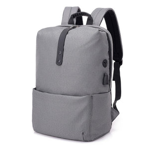 USB Charging Canvas School Bag Anti theft