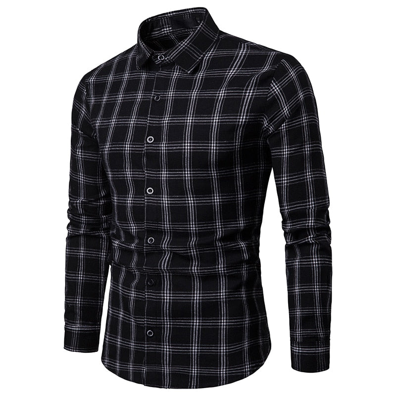 Long Sleeve Shirts Solid Turn-down Collar