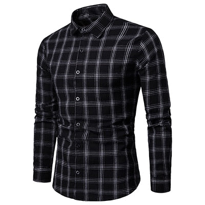 Long Sleeve Shirts Solid Turn-down Collar