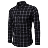 Long Sleeve Shirts Solid Turn-down Collar