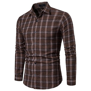 Long Sleeve Shirts Solid Turn-down Collar