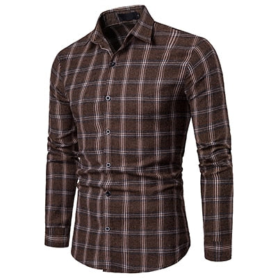 Long Sleeve Shirts Solid Turn-down Collar