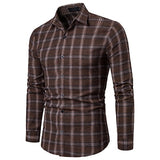 Long Sleeve Shirts Solid Turn-down Collar