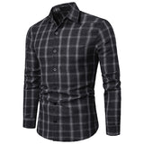 Long Sleeve Shirts Solid Turn-down Collar